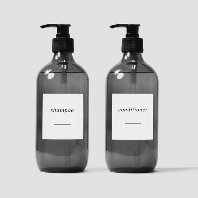 Étiquette de trousse de toilette de shampooing et  (Créateur téléchargé)