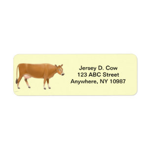 Étiquette de vache à lait du Jersey