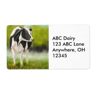 Étiquette de vache laitière du Holstein