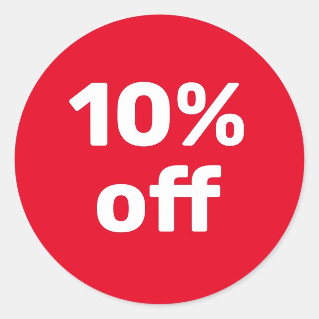 ÉTIQUETTE DE VENTE PERSONNALISÉE 10% DE RÉDUCTION  (Devant)