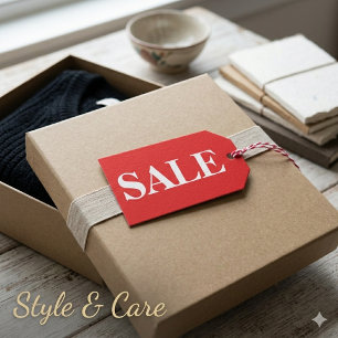Étiquette de vente personnalisée de style