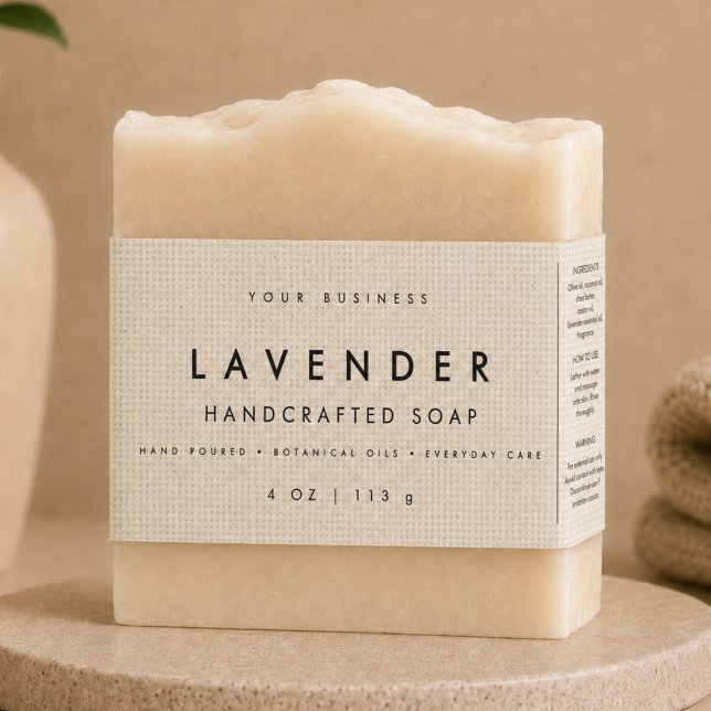 Étiquette de Ventre de Bande pour Savon en Lin de  (Créateur téléchargé)