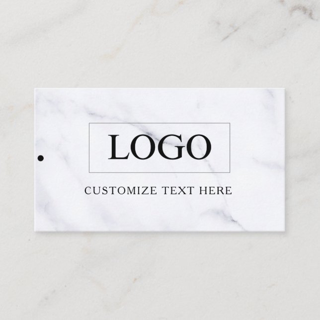 Étiquette de Vêtement de Logo d'Entreprise Minimal (Devant)