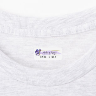 Étiquette de Vêtement Minimaliste Cristaux et Or A