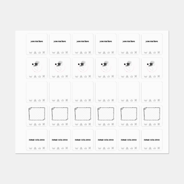 Étiquette de vêtements (Feuille)