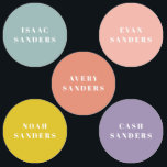 Étiquette de vêtements imperméable Simple Rainbow<br><div class="desc">Ces super étiquettes de vêtements,  de nourriture et de boissons modernes et simples sont à la fois imperméables et résistantes au lave-linge. Elles facilitent l'étiquetage et la sécurité de vos objets personnels contre la perte. Conçues par Stacey Meacham avec une gamme de tons pastel arc-en-ciel.</div>