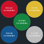 Étiquette de vêtements imperméables de couleurs pr<br><div class="desc">Ces superbes étiquettes de nourriture et de boisson modernes et simples sont à la fois imperméables et résistantes au lave-linge. Elles facilitent l'étiquetage et la conservation de vos objets personnels en toute sécurité pour éviter de les perdre. Conçues par Stacey Meacham avec un éventail de couleurs primaires arc-en-ciel.</div>