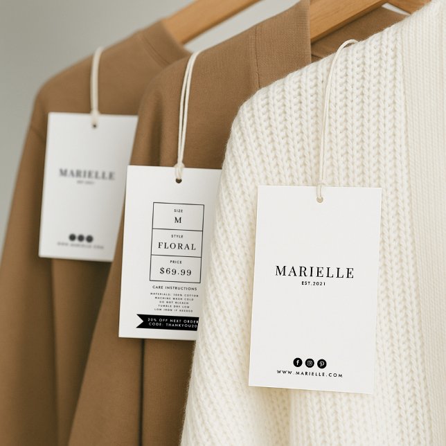 Étiquette de vêtements moderne, étiquette de prix  (Créateur téléchargé)