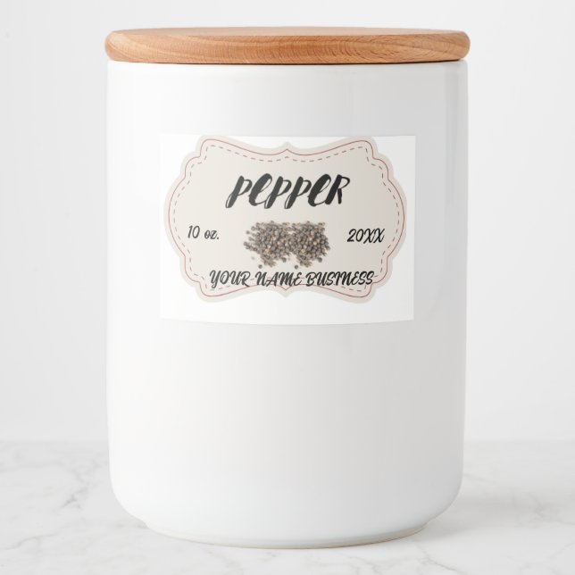 Étiquette de viande ronde classique Cla personnali (Devant)