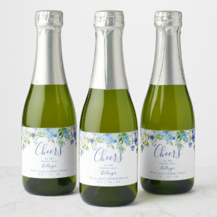 Étiquette de vin bleu Floral Mini Sparkling, Monta
