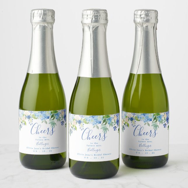 Étiquette de vin bleu Floral Mini Sparkling, Monta (Bouteilles)
