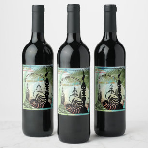 Étiquette de vin. Bon retour au pays