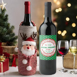 Étiquette de vin cadeau Père Noël Secret personnal<br><div class="desc">Personnalisez ce étiquette de vin pour un cadeau secret Père Noël parfait!</div>