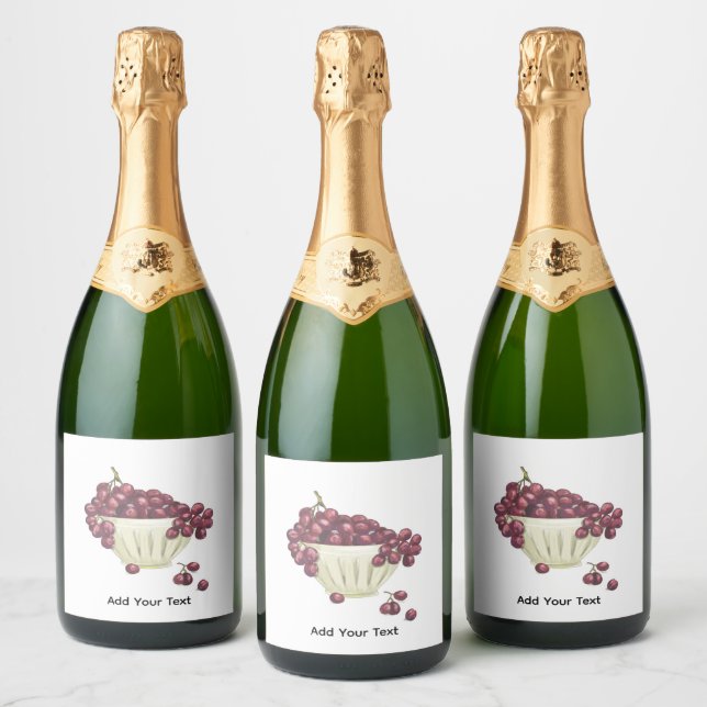 Étiquette de vin Coupe de Raisins (Bouteilles)