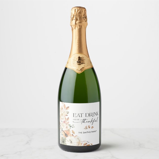 Étiquette de vin de citrouilles rustiques pour le  (Devant)