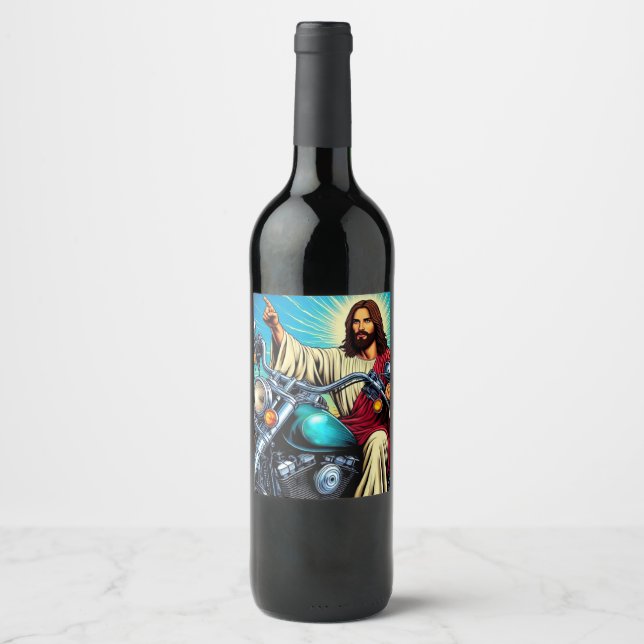 Étiquette de vin de Jésus ! (Devant)
