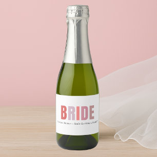Étiquette de vin de mariée personnalisé Monogram