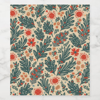 Étiquette de vin de Noël