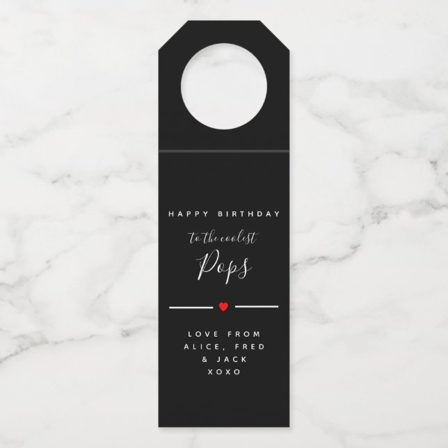 étiquette de vin de pops de fête heureux à frais (Devant)
