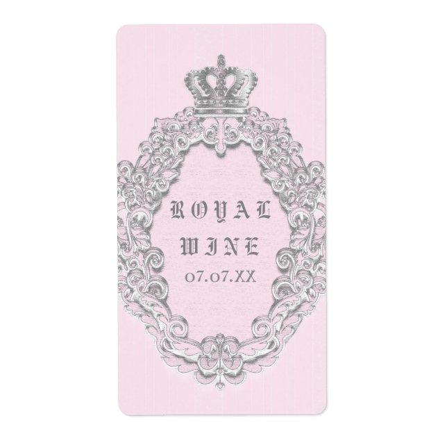 Étiquette de vin de princesse élégante vintage de  (Devant)