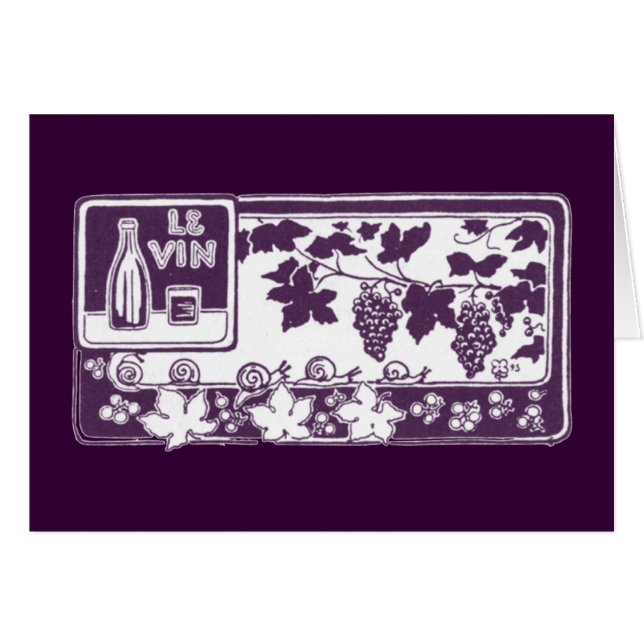 Étiquette de vin français vintage | Vignoble rusti (Devant horizontal)