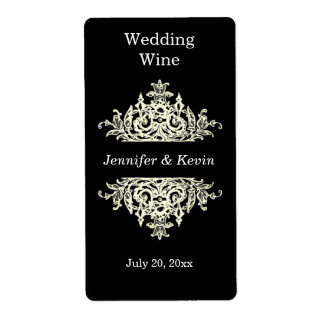 Étiquette de vin mariage