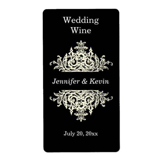 Étiquette de vin mariage (Devant)