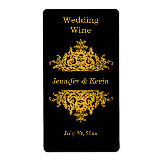 Étiquette de vin mariage