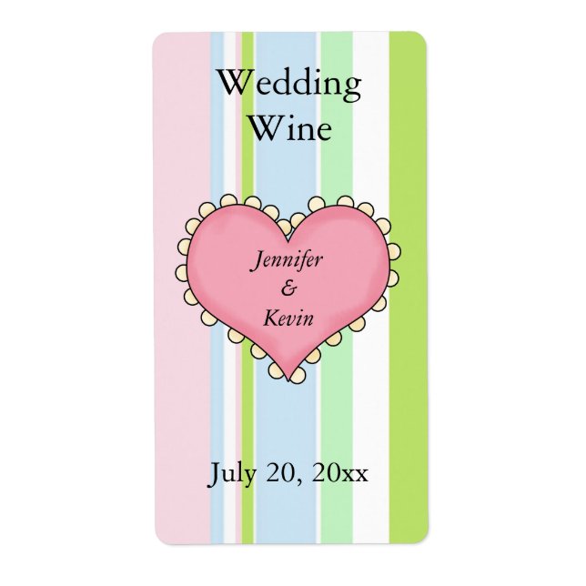 Étiquette de vin mariage (Devant)