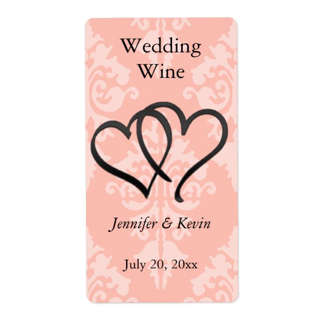 Étiquette de vin mariage (Devant)