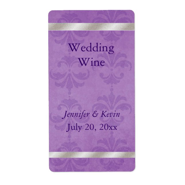 Étiquette de vin mariage (Devant)