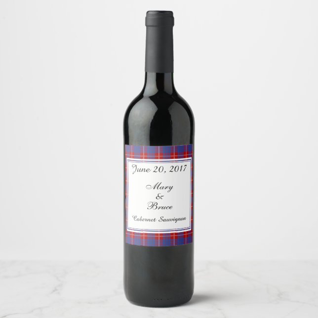 Étiquette de vin Mariage de Hamilton (Devant)