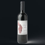 Étiquette de vin Mariage Peacock Rouge<br><div class="desc">Personnalisez un étiquette de vin unique pour votre réception de mariage avec un Étiquette de vin Mariage Red Peacock. Le design Étiquette du vin se caractérise par un élégant paon contre un feuillage délicat et un arrière - plan grunge. Personnalisez avec les noms du marié et de la mariée avec...</div>