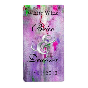 Étiquette de vin Mariage pourpre