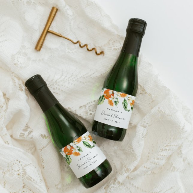 Étiquette de vin mousseux miniature pour mariage s (Créateur téléchargé)