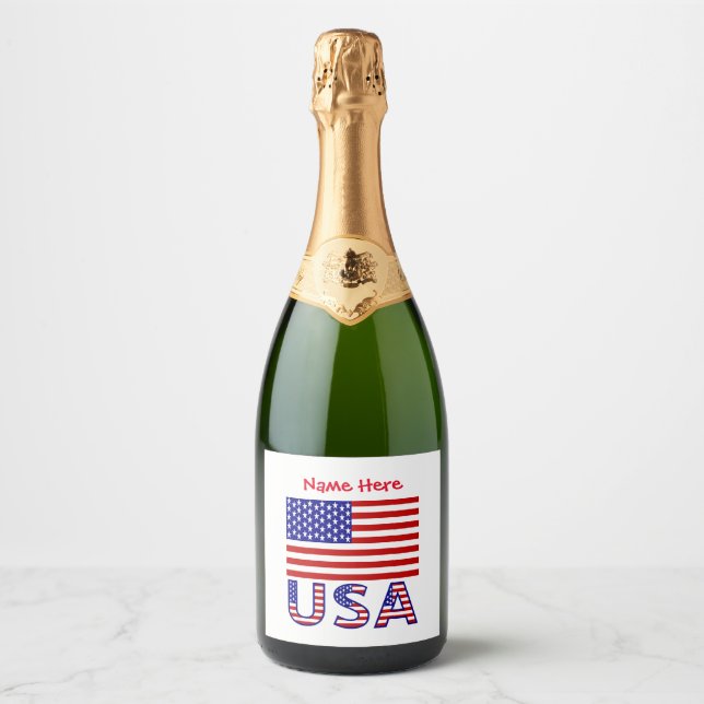 Étiquette de vin mousseux personnalisée avec drape (Devant)