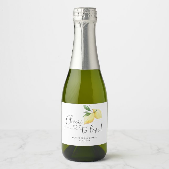 Étiquette de vin mousseux pour la fête de mariage  (Devant)