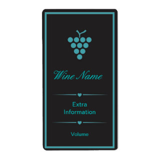 Étiquette de vin noir vert