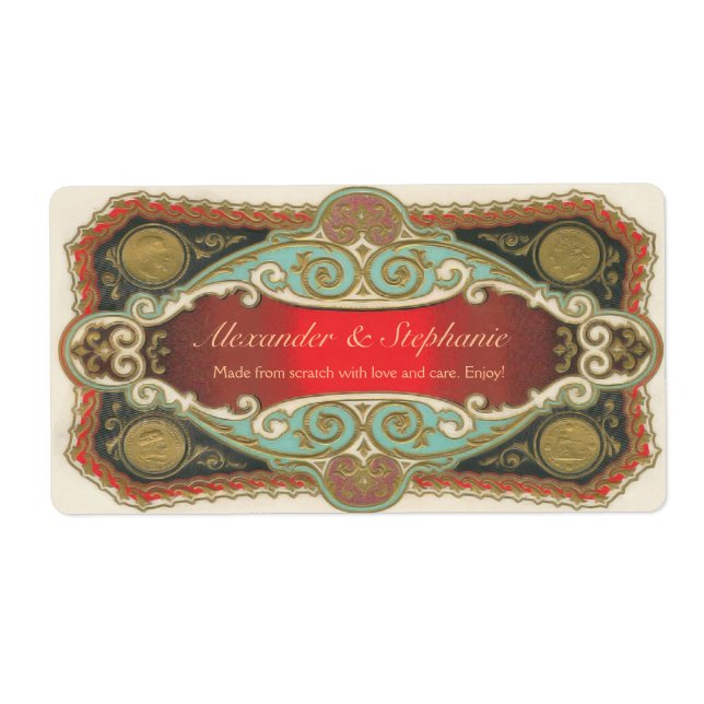 Étiquette de vin ou d'artisanat Vintage personnali (Devant)