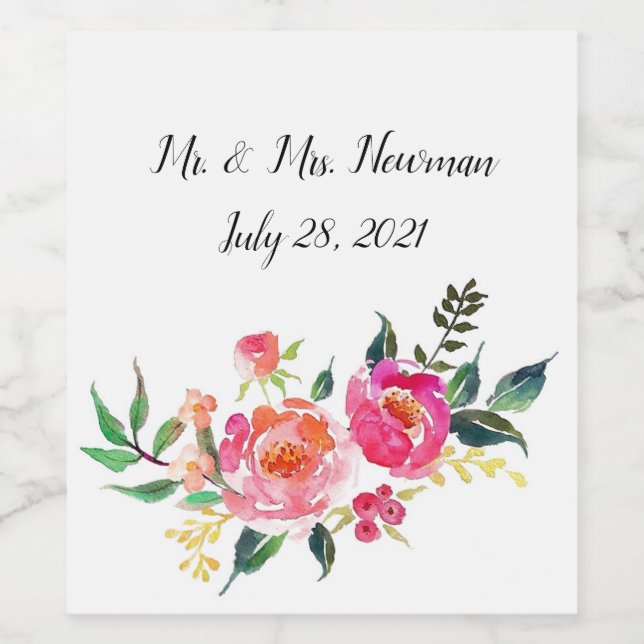 Étiquette de vin personnalisé (Étiquettes simples)