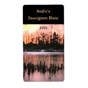 Étiquette de vin Pond Sunset