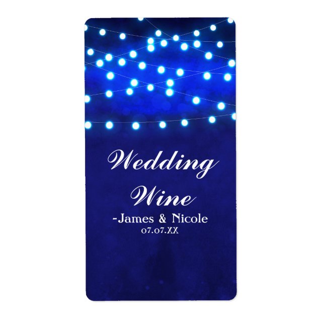 Étiquette de vin pour fête de mariage rustique ave (Devant)