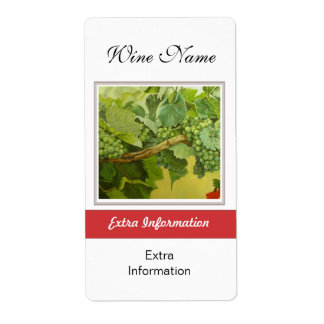 Étiquette de vin rouge