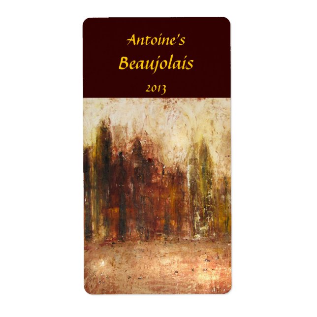 Étiquette de vin urbain éclairé (Devant)