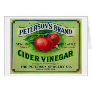 Étiquette de vinaigre de cidre de Peterson