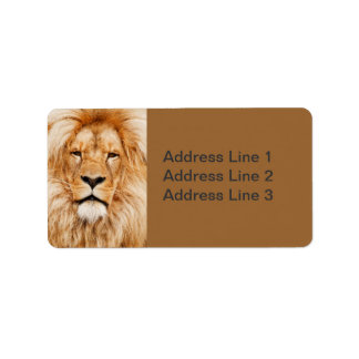 Étiquette de visage de lion
