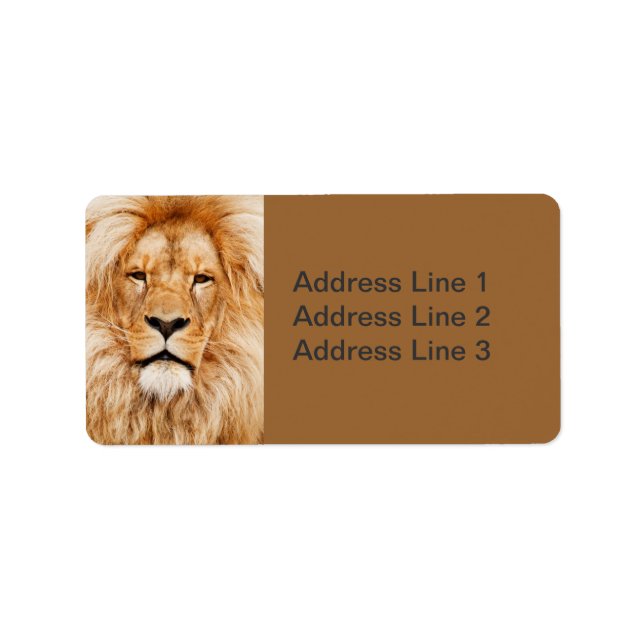 Étiquette de visage de lion (Devant)