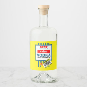 Étiquette de vodka de Noël drôle