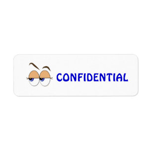 Étiquette De yeux regard méfiant en longueur confidentiel