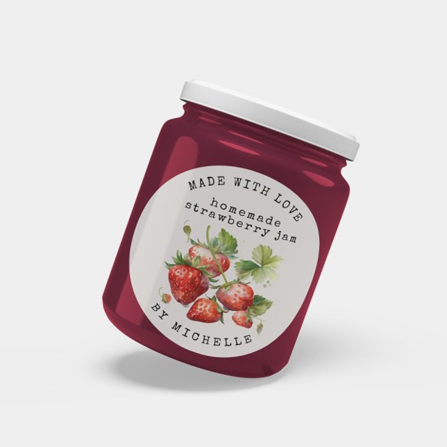Étiquette d'eau-forte de confiture de fraise pour  (Créateur téléchargé)